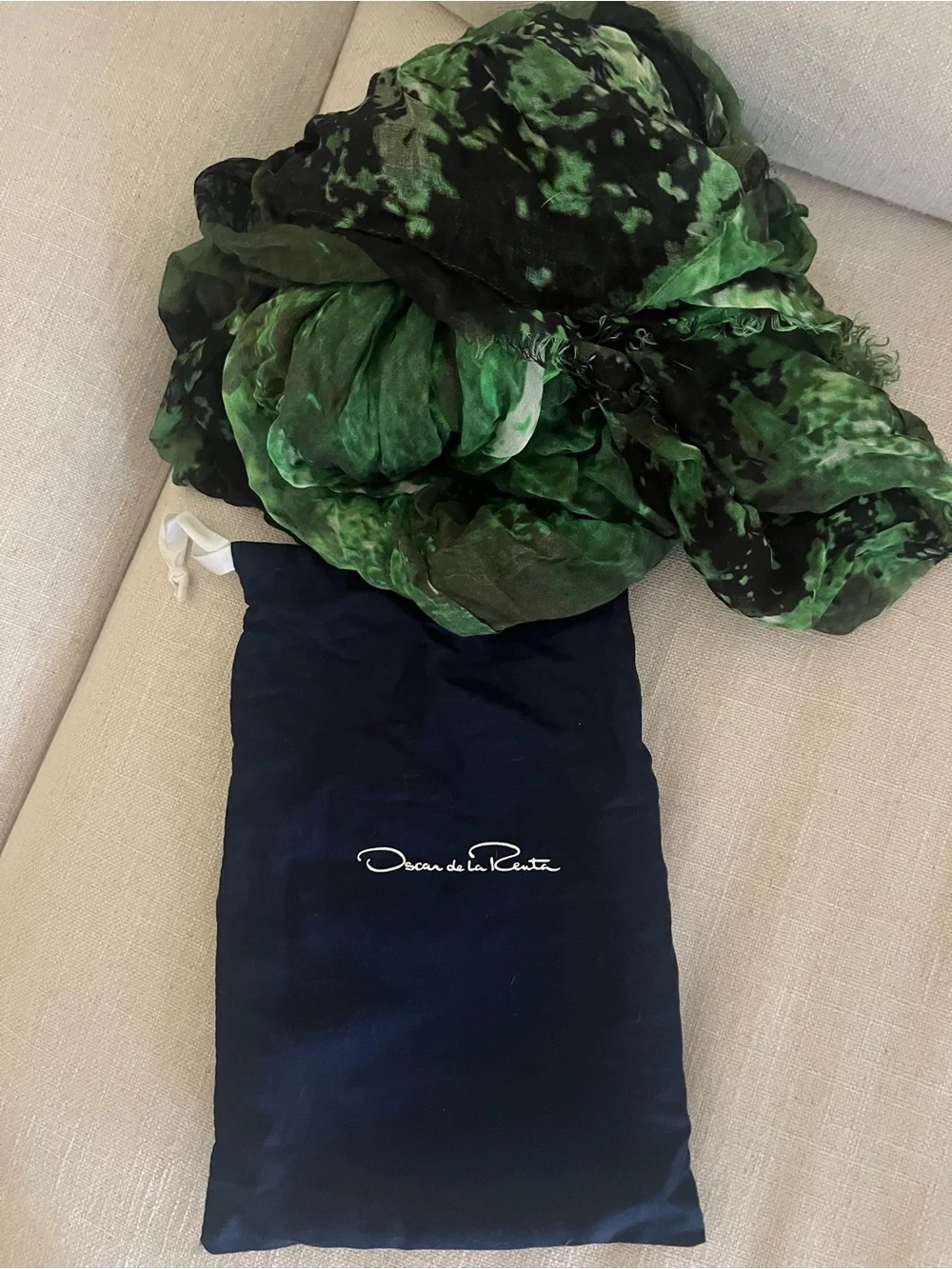 Modal Cashmere Scarf | Authentic Oscar de la Renta Pre-Fall 2011 Abstract Print
